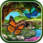 3d butterfly live wallpaper android application logo